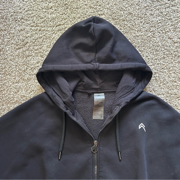 Women’s Oner Active Black Cropped Hoodie - Picture 4 of 10